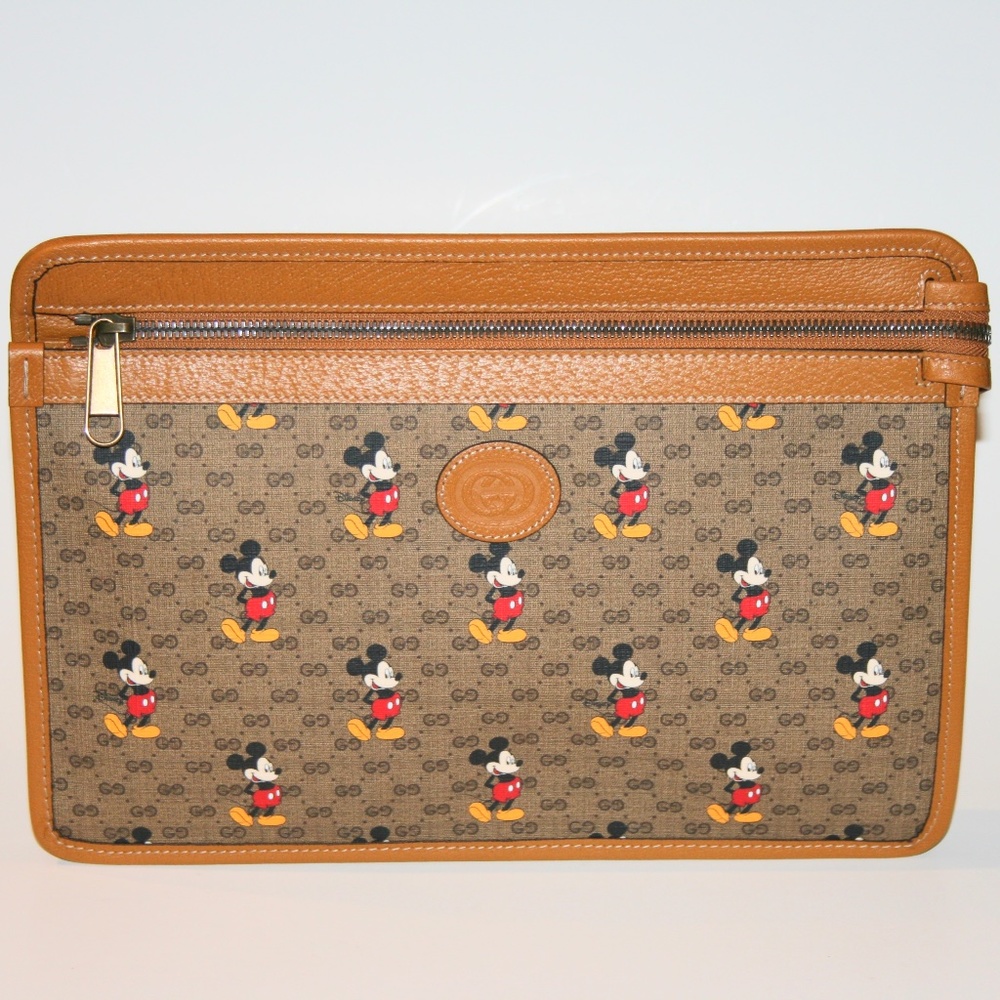 Gucci x Disney Mickey GG Monogram Messenger Pouch Clutch